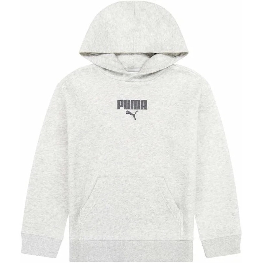 PUMA Boys Youth Fleece Pullover Hoodie Sweatshirt Grey Large 14/16 NWT